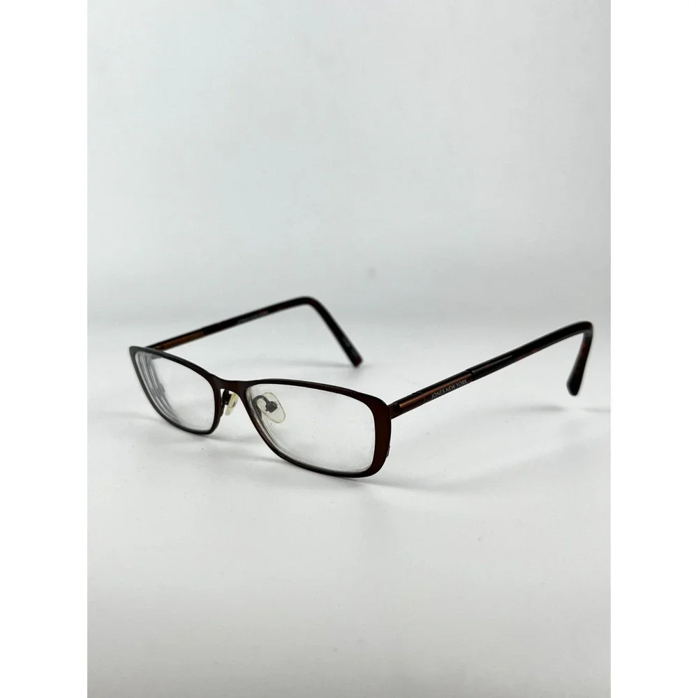 Jones New York J140 Women's Eyeglasses Frame Brown Plastic Full Rim 51-15-135 mm